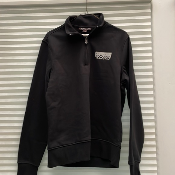 Michael Kors Half Zip Up Sweatshirt jacket top quarter zip long sleeve relaxed - Picture 2 of 8